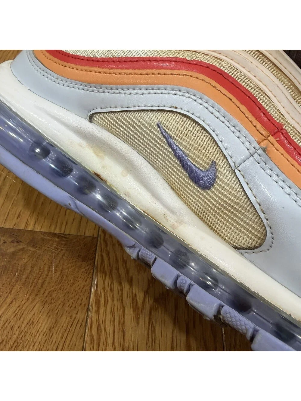 Size US Men’s 11.5 Nike Air Max 97 Football Grey Light Thistle ( Look Every Pic)